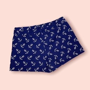 Harper shorts anchors nautical print blue white 28